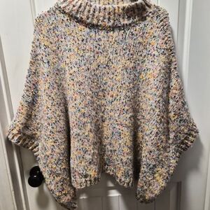 World Market - Speckled Knit Poncho Sweater